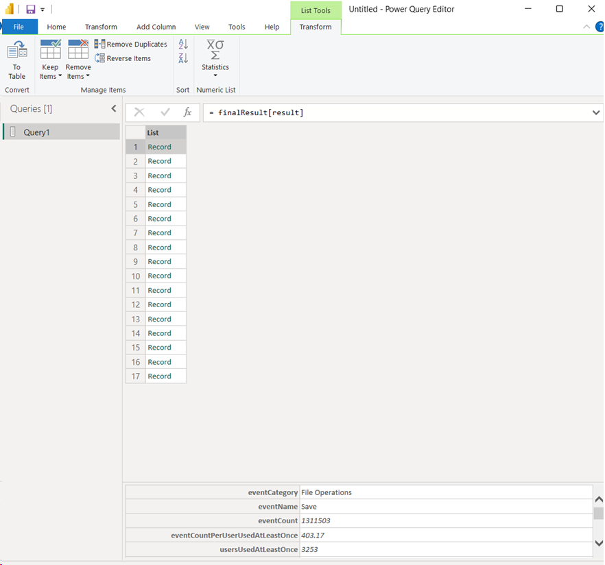 Power Query Editor