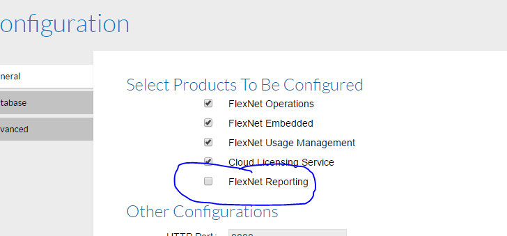 reporting config