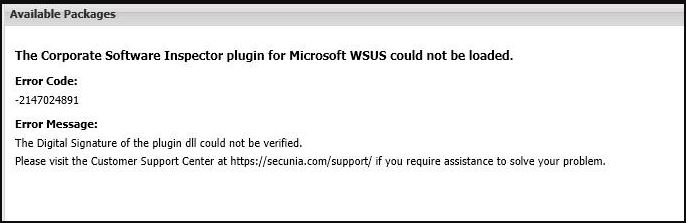 plugin error