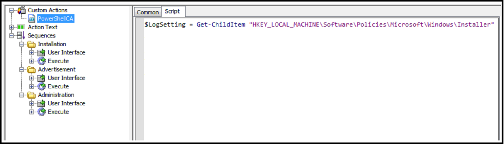 PowerShell Custom-Action IntelliSense