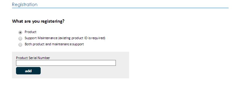 Option 1 - If you are registering a single product.