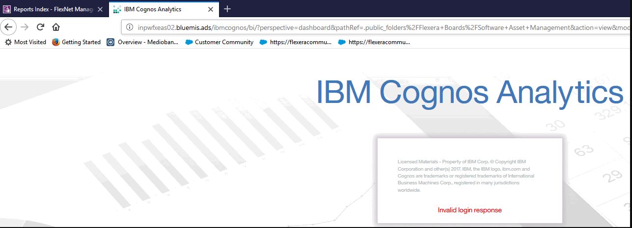 IBMCognosError