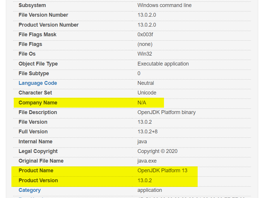 Java 13 showing as NA.png