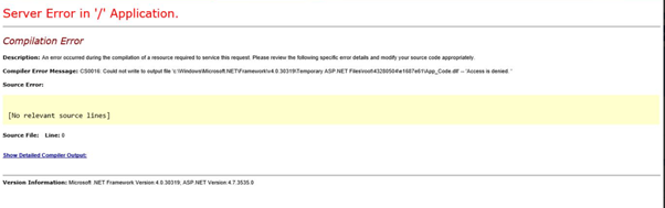 Compilation Error - Snow License Manager Web Portal.png