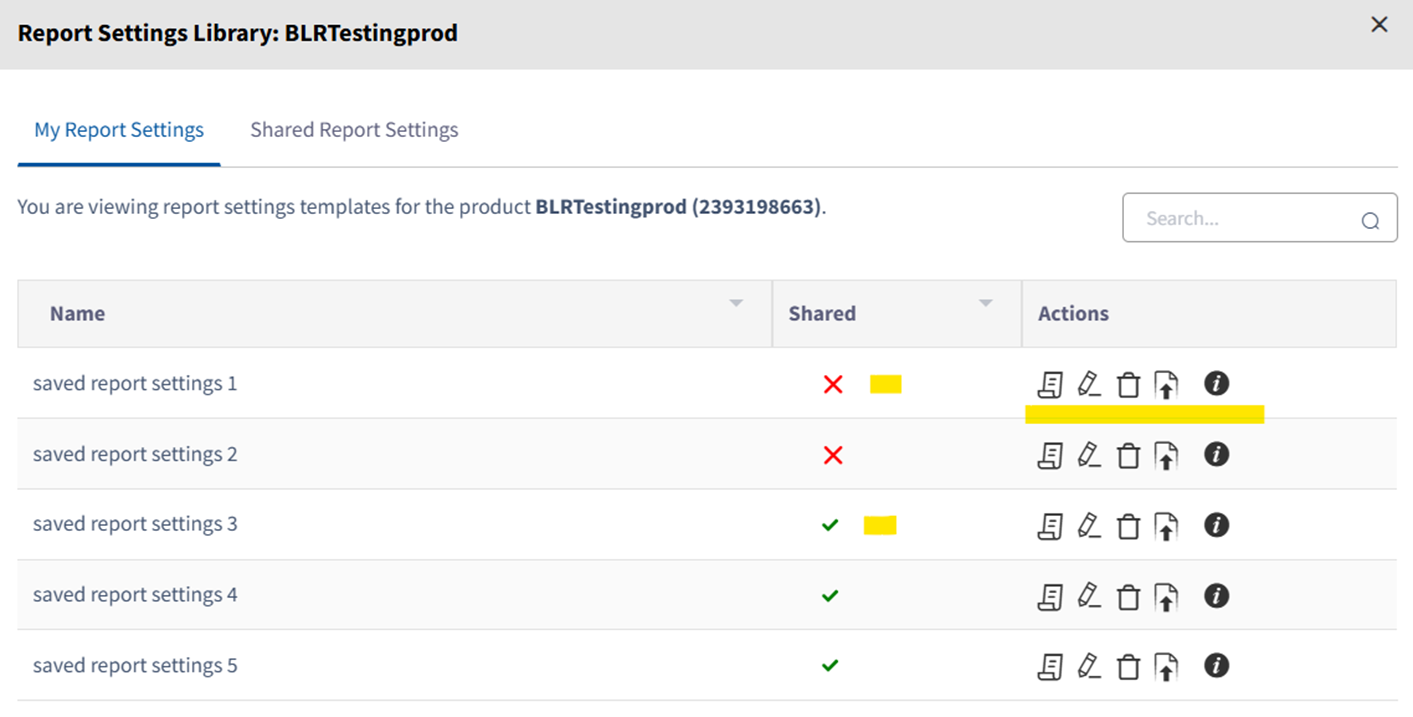 My Report Settings Tab