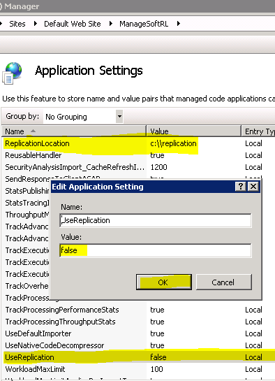 Enable UseReplication option