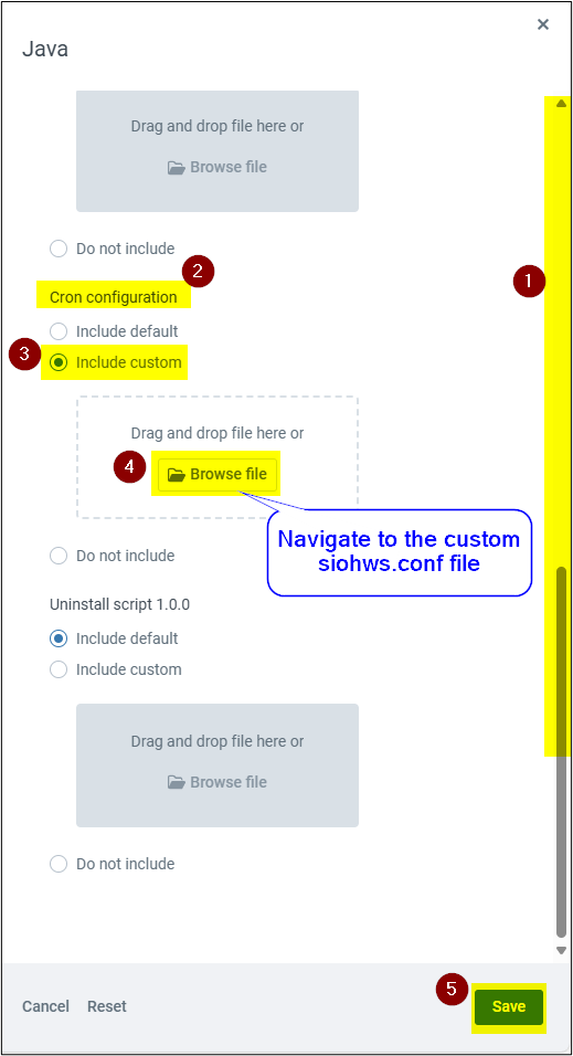 Customize Java menu